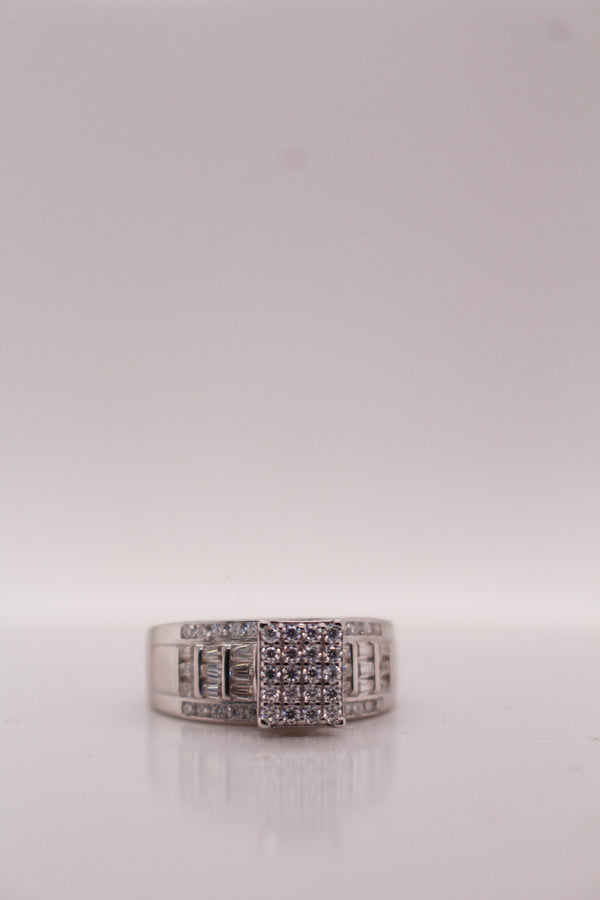 Luxury Multi-Stone Silver Statement Ring