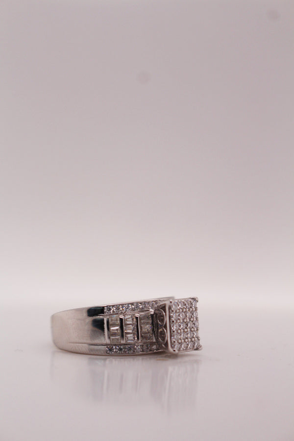 Luxury Multi-Stone Silver Statement Ring