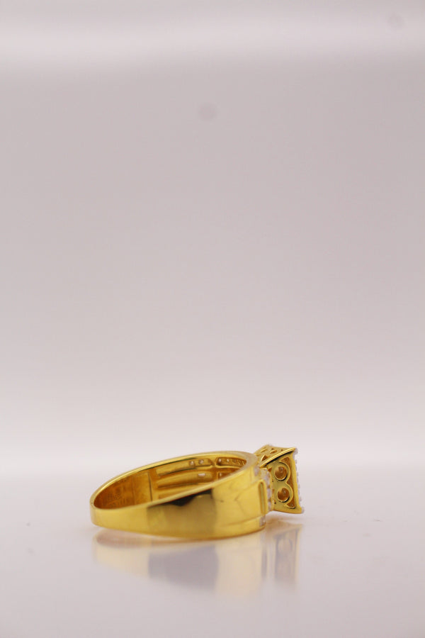 Luxury Two-Tone Diamond Cluster Statement Ring