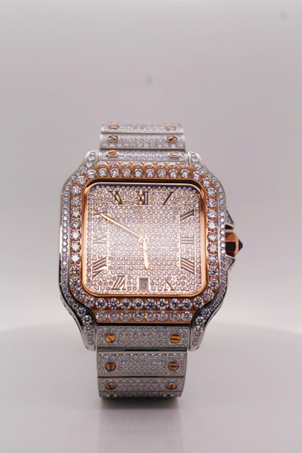 The Rose Gold Iced King's Timepiece