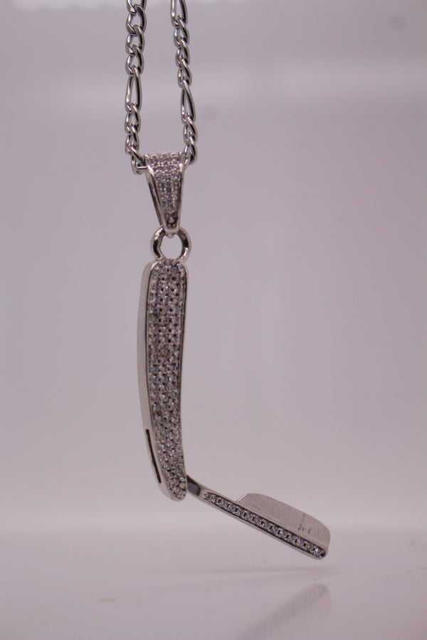 ICED OUT RAZOR PENDANT NECKLACE