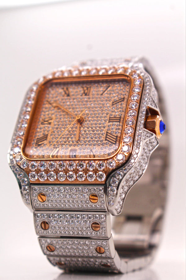 The Rose Gold Iced King's Timepiece