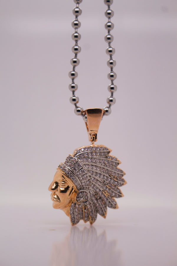 ICED OUT CHIEF PENDANT NECKLACE