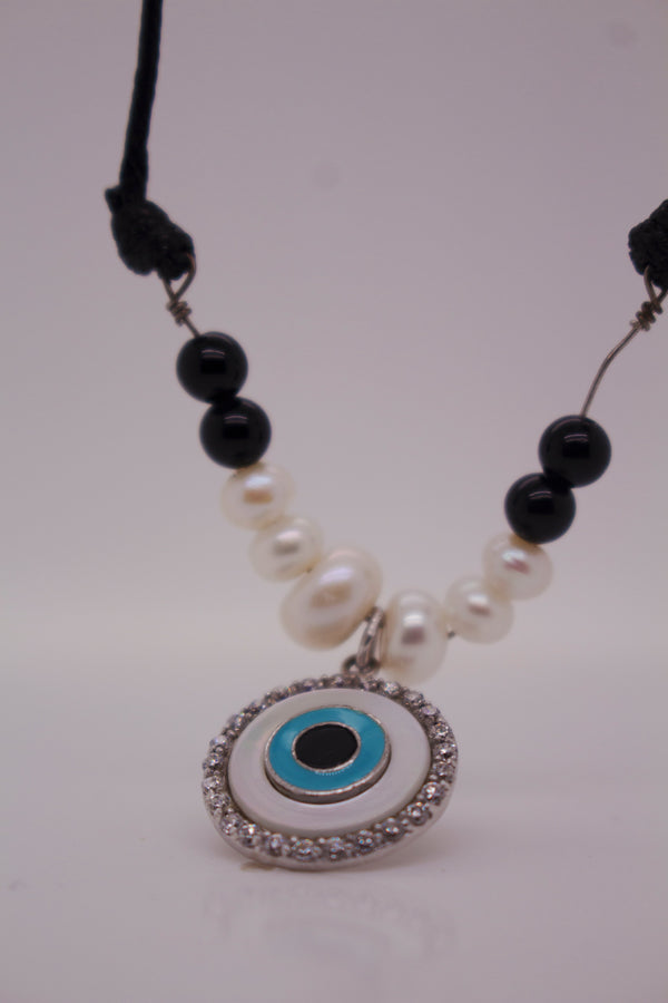 EVIL EYE PROTECTION PEARL NECKLACE