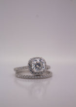 Classic Halo Engagement Ring Set