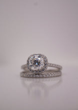 Classic Halo Engagement Ring Set