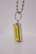 DAZZLING YELLOW GEM PENDANT NECKLACE