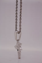ICED WING ANGEL PENDANT NECKLACE