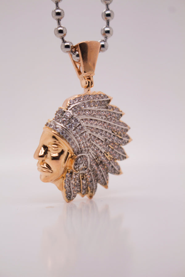 ICED OUT CHIEF PENDANT NECKLACE