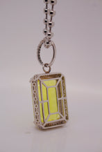 DAZZLING YELLOW GEM PENDANT NECKLACE