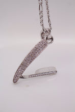 ICED OUT RAZOR PENDANT NECKLACE