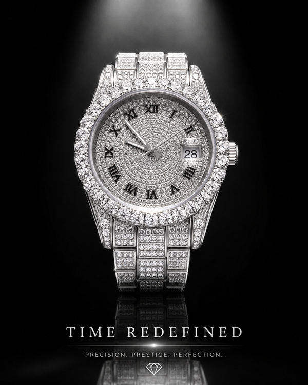 Rollex Moissanite Iced-Out Luxury Watch