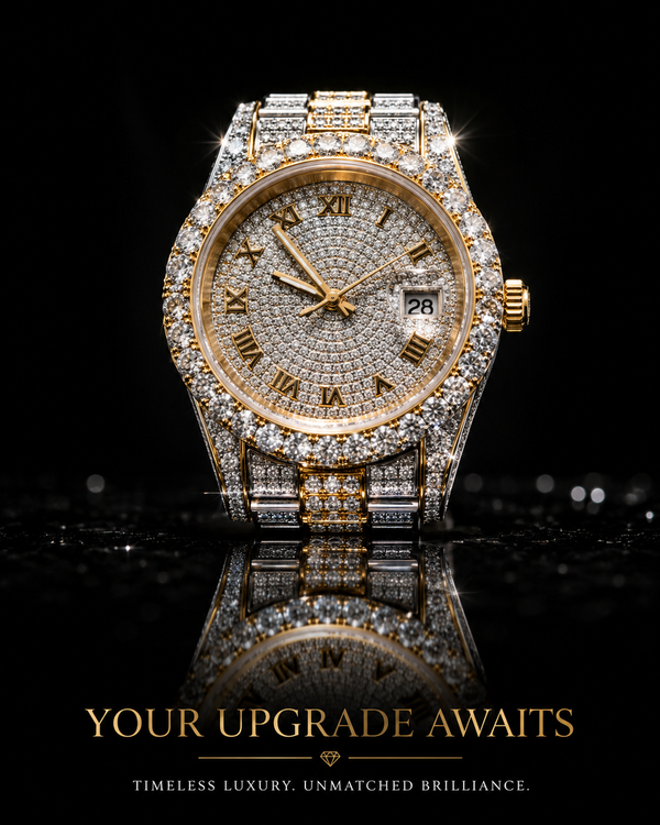 Rollex Moissanite Iced-Out Luxury Watch
