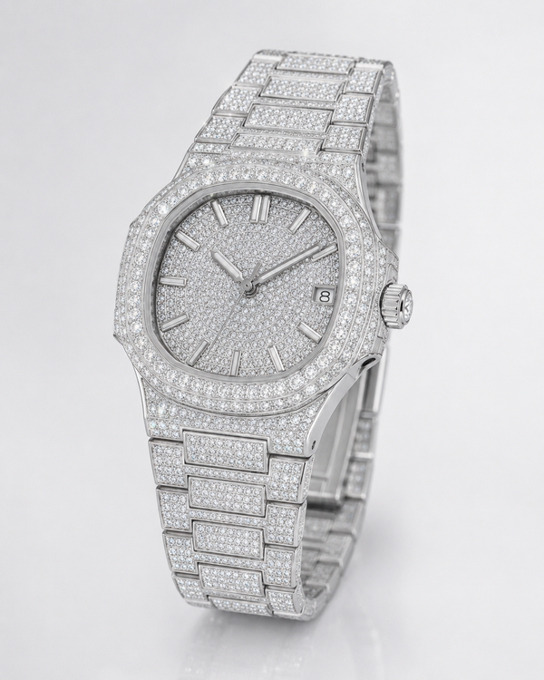 Patek Philippe Moissanite Iced-Out Luxury Watch