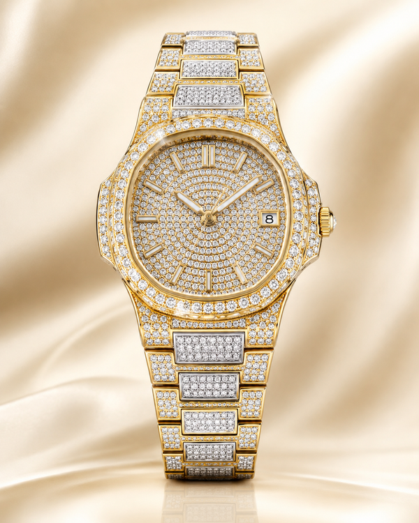 Patek Philippe Moissanite Iced-Out Luxury Watch