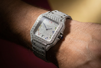 Cartier-Style Moissanite Iced-Out Luxury Watch