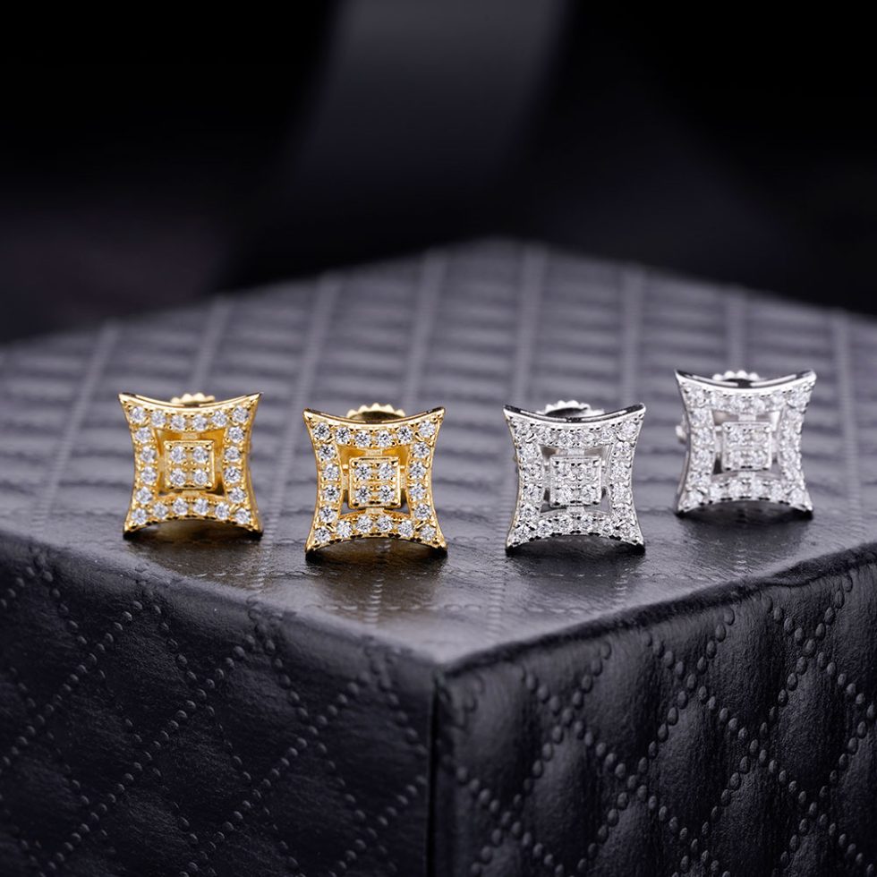 MOISSANITE ICED OUT EARRING | SMER7004