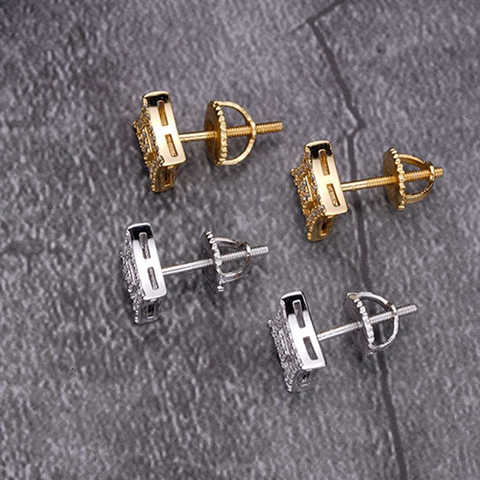 MOISSANITE ICED OUT EARRING | SMER7004
