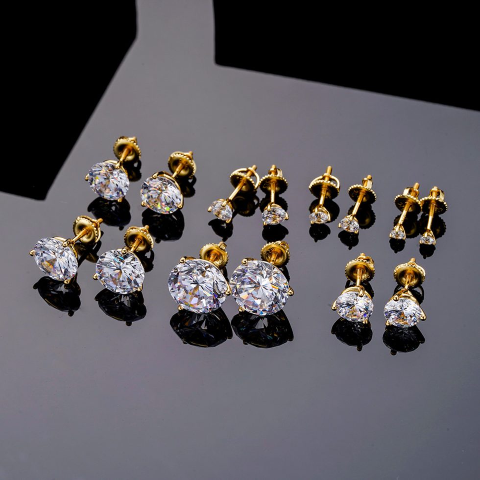 MOISSANITE ICED OUT EARRING | SME7036