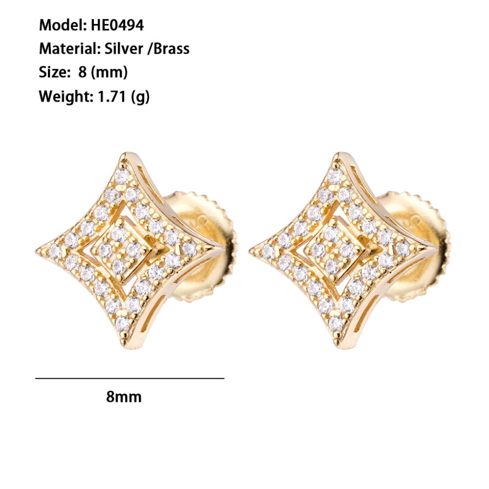 MOISSANITE ICED OUT EARRING | SMER7004