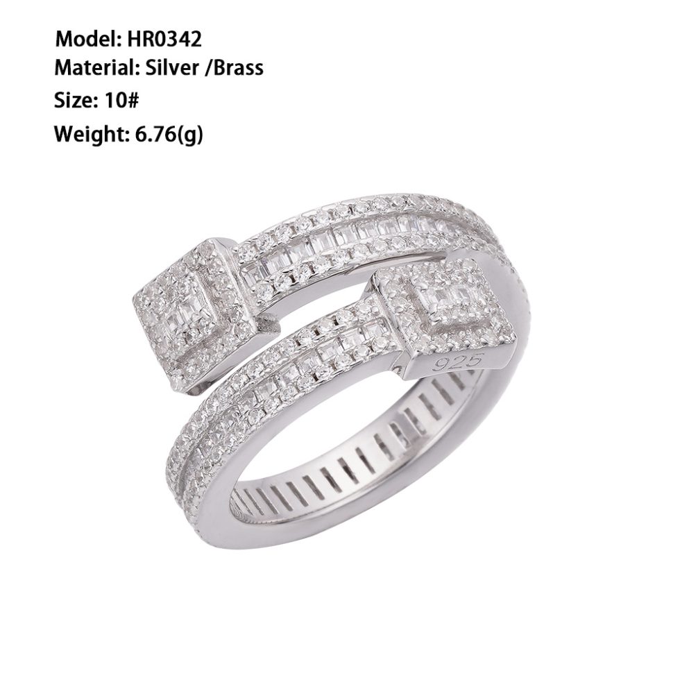 925 MOISSANITE RHODIUM ICED OUT RING | SMLRR7003