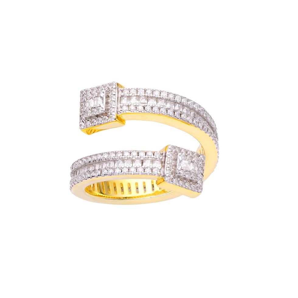 925 MOISSANITE RHODIUM ICED OUT RING | SMLRR7003