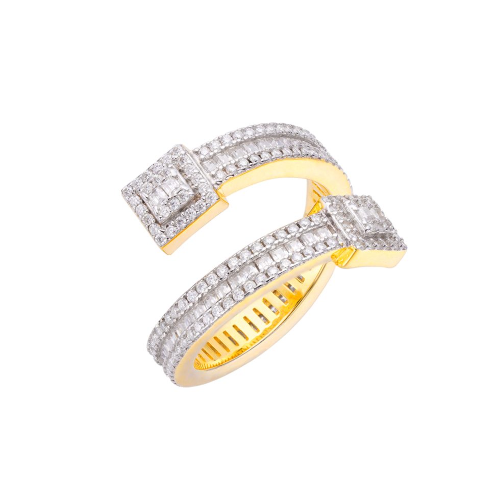 925 MOISSANITE RHODIUM ICED OUT RING | SMLRR7003
