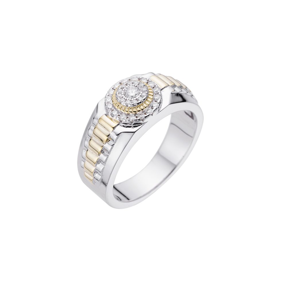 925 MOISSANITE RHODIUM ICED OUT RING | SMRR7007