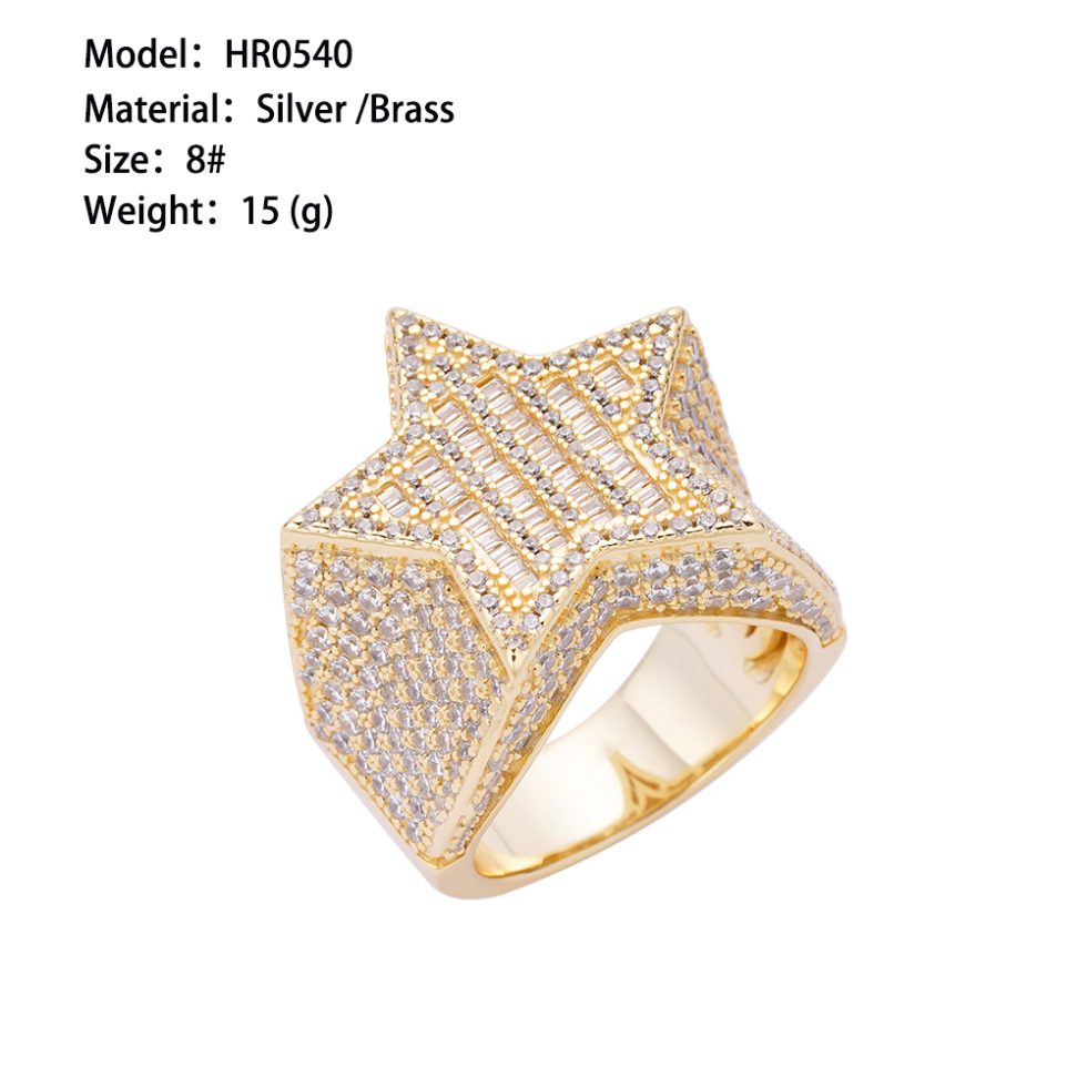 925 MOISSANITE RHODIUM ICED OUT RING | SMRR7006