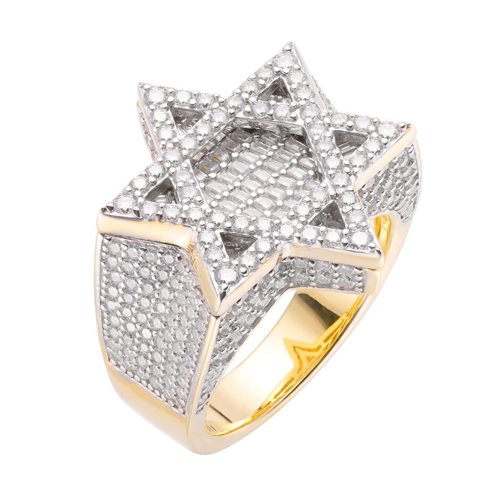 925 MOISSANITE RHODIUM ICED OUT RING | SMRR7005