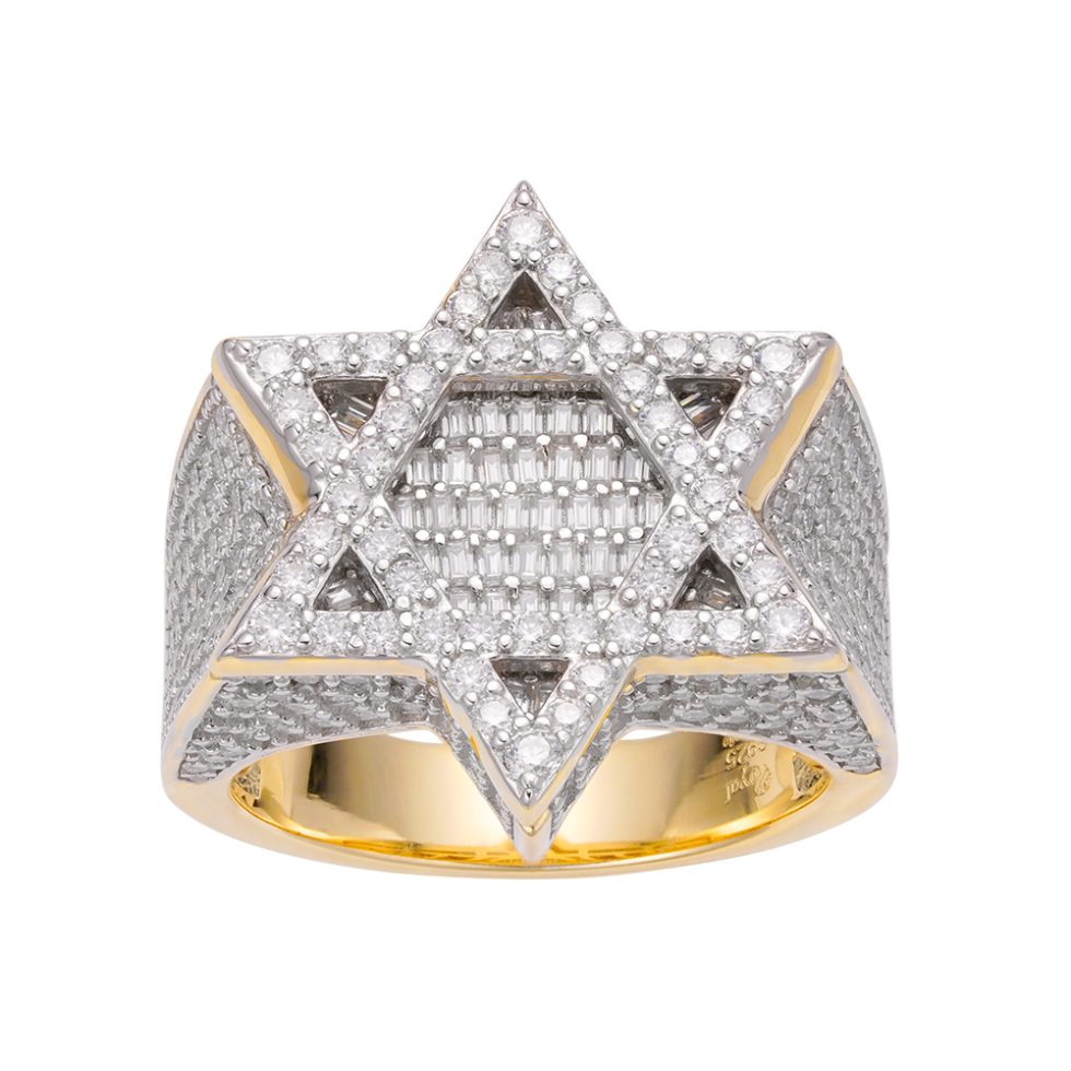 925 MOISSANITE RHODIUM ICED OUT RING | SMRR7005