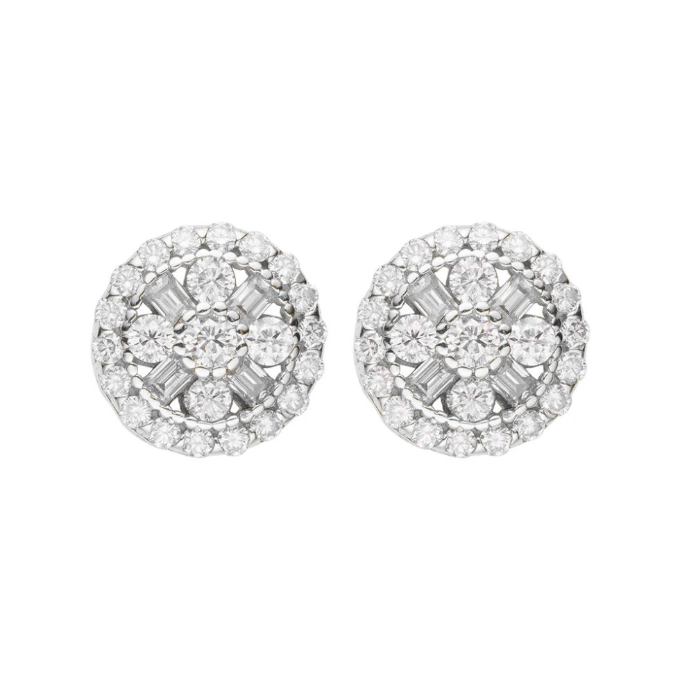 MOISSANITE ICED OUT EARRING | SME7020